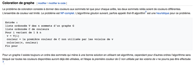 Description de l'algorithme glouton